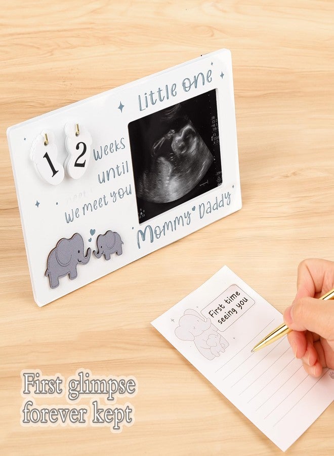 DAMCONME Ultrasound Picture Frames with Countdown Weeks and Dear Baby Letter Pages, Sonogram Picture Frame for Expecting Parents, Pregnancy Gift for New Parents and First Time Mom to Be, Baby Announcement Sign - Image 4